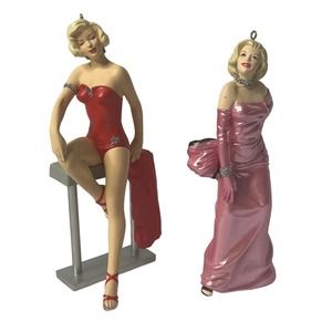 Marilyn Monroe x Hallmark, Set of 2 Ornament Figurines, 97-99, Special Edition